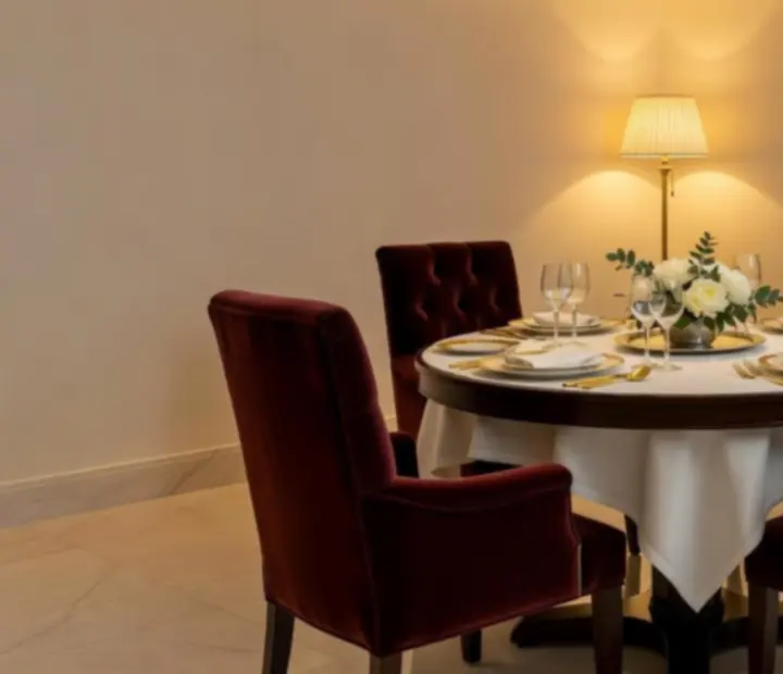 Salon privé élégant pour un dîner confidentiel
